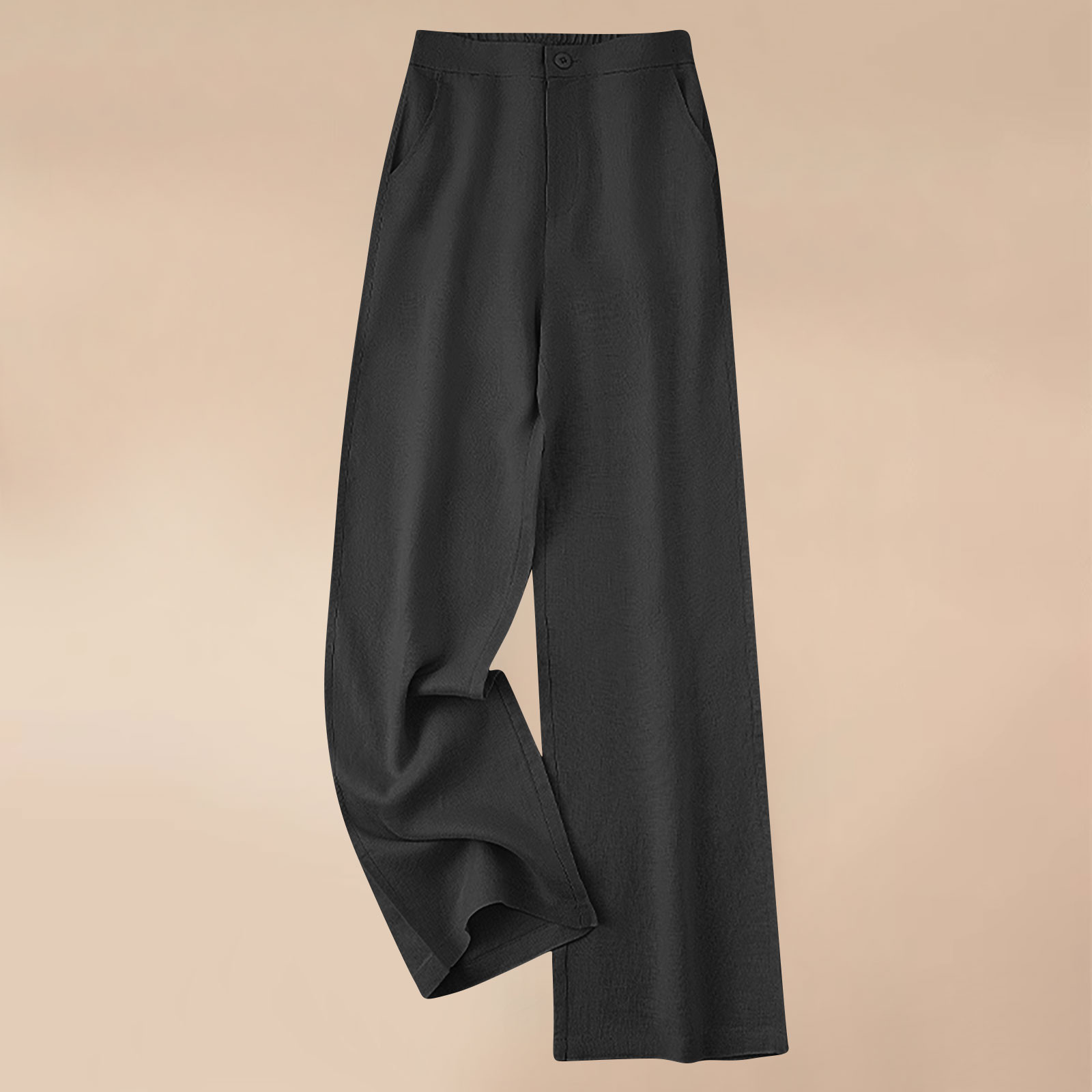 XPMWRP Straight Leg Linen Dress Pants for Women Lightweight High ...